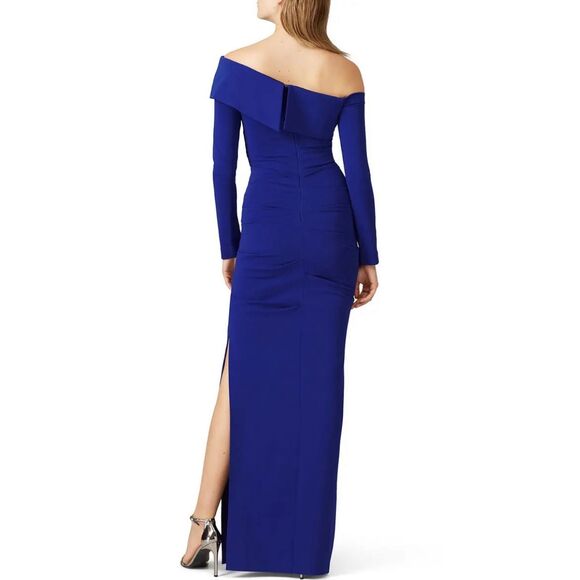 Nicole Miller Structured Off Shoulder Gown Size 8 $495 MSRP - Picture 4 of 8
